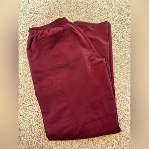 Figs Yola Burgundy Scrub Bottom size small